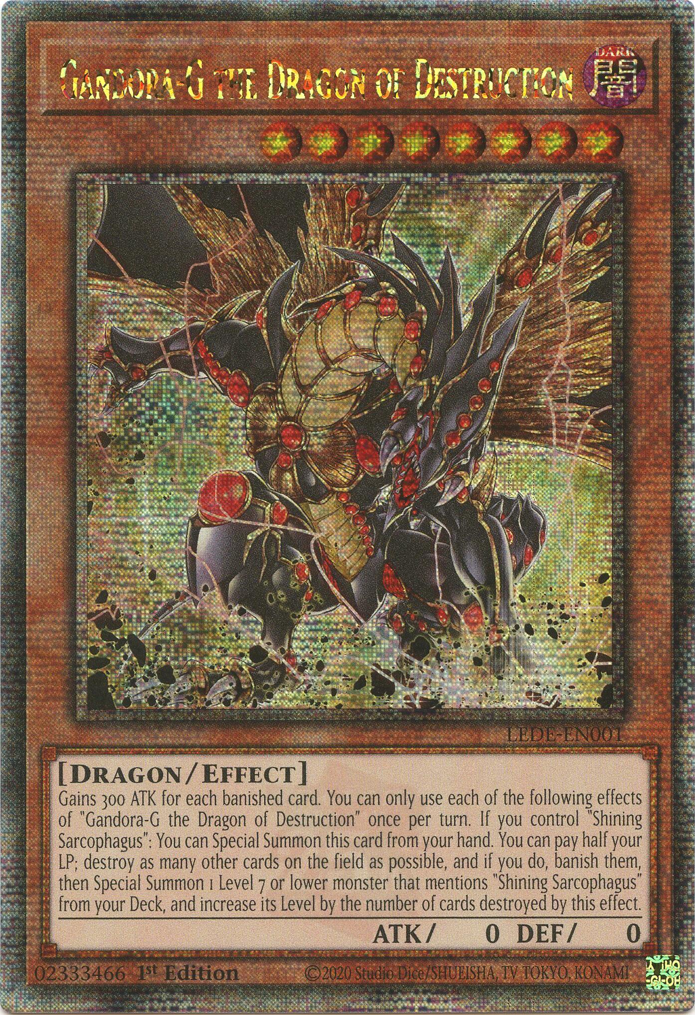 Gandora-G the Dragon of Destruction [LEDE-EN001] Quarter Century Secret Rare | Jomio and Rueliete's Cards and Comics