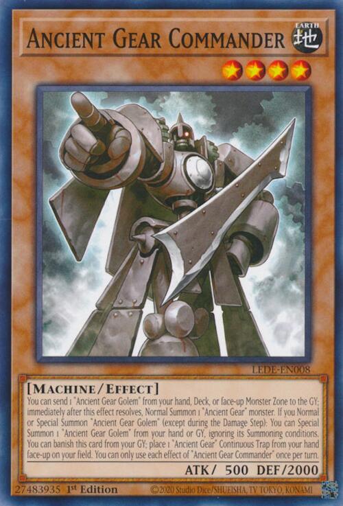 Ancient Gear Commander [LEDE-EN008] Common | Jomio and Rueliete's Cards and Comics