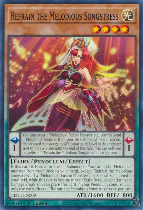 Refrain the Melodious Songstress [LEDE-EN009] Common | Jomio and Rueliete's Cards and Comics