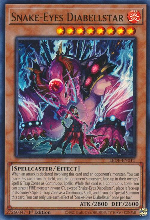 Snake-Eyes Diabellstar [LEDE-EN011] Ultra Rare | Jomio and Rueliete's Cards and Comics