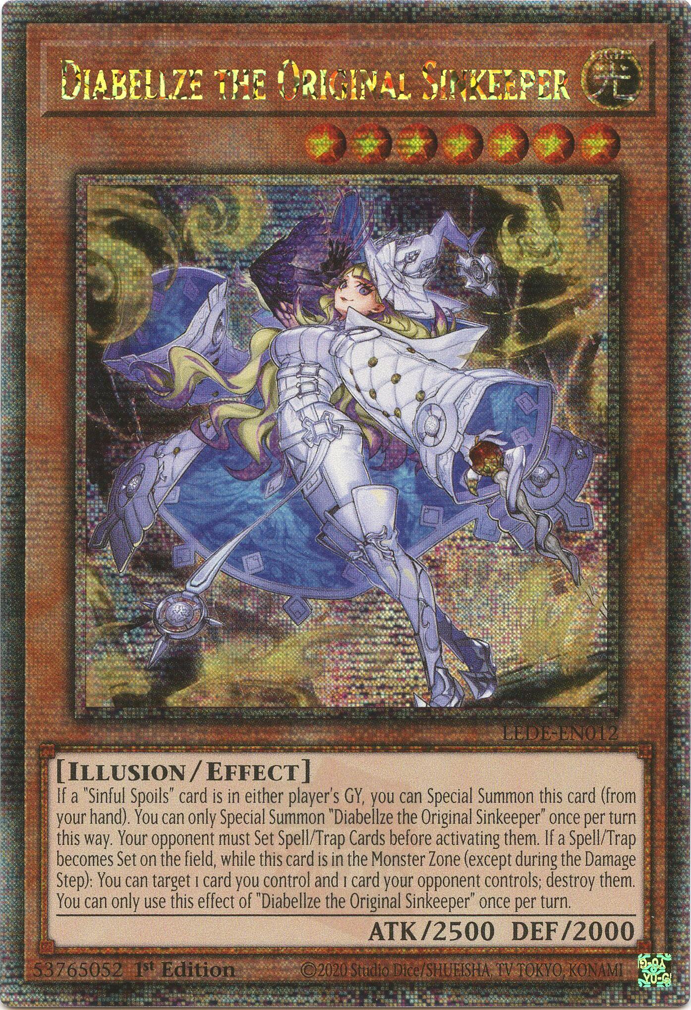 Diabellze the Original Sinkeeper [LEDE-EN012] Quarter Century Secret Rare | Jomio and Rueliete's Cards and Comics