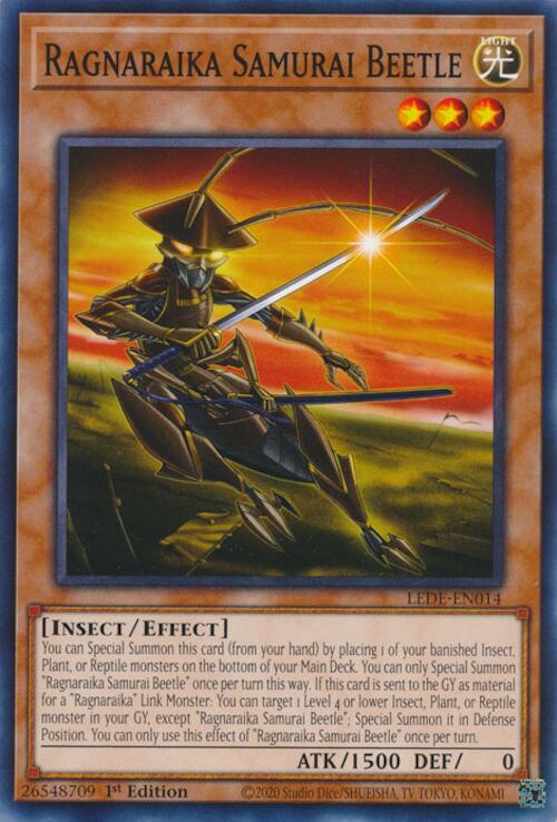 Ragnaraika Samurai Beetle [LEDE-EN014] Common | Jomio and Rueliete's Cards and Comics