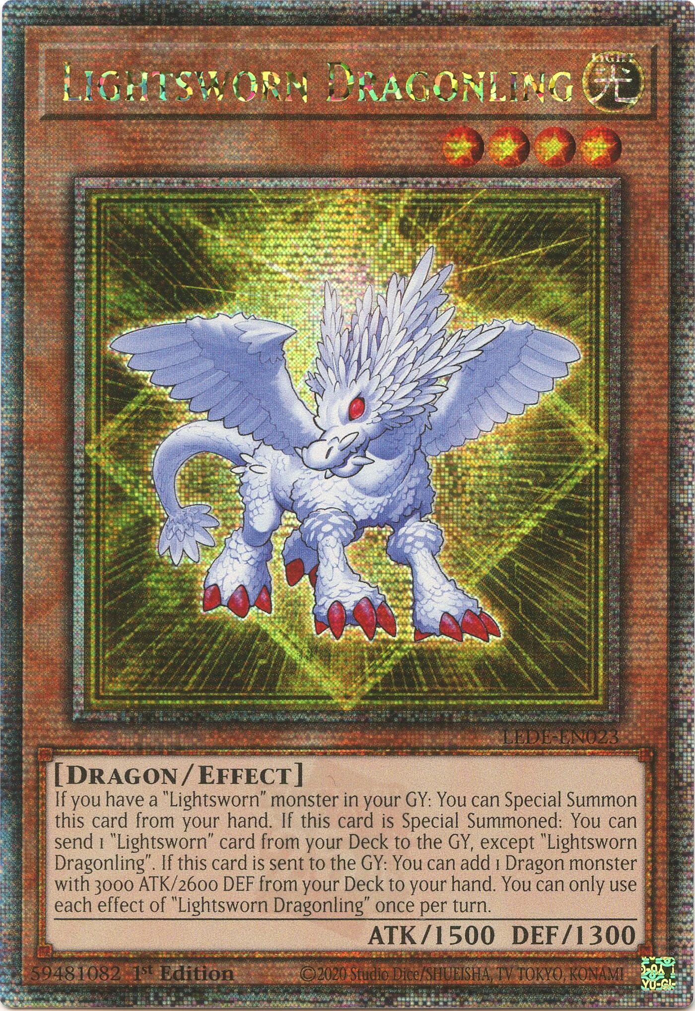 Lightsworn Dragonling (Quarter Century Secret Rare) [LEDE-EN023] Quarter Century Secret Rare | Jomio and Rueliete's Cards and Comics