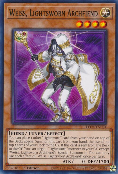 Weiss, Lightsworn Archfiend [LEDE-EN024] Common | Jomio and Rueliete's Cards and Comics