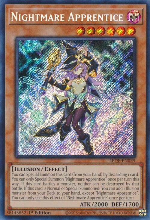 Nightmare Apprentice [LEDE-EN029] Secret Rare | Jomio and Rueliete's Cards and Comics