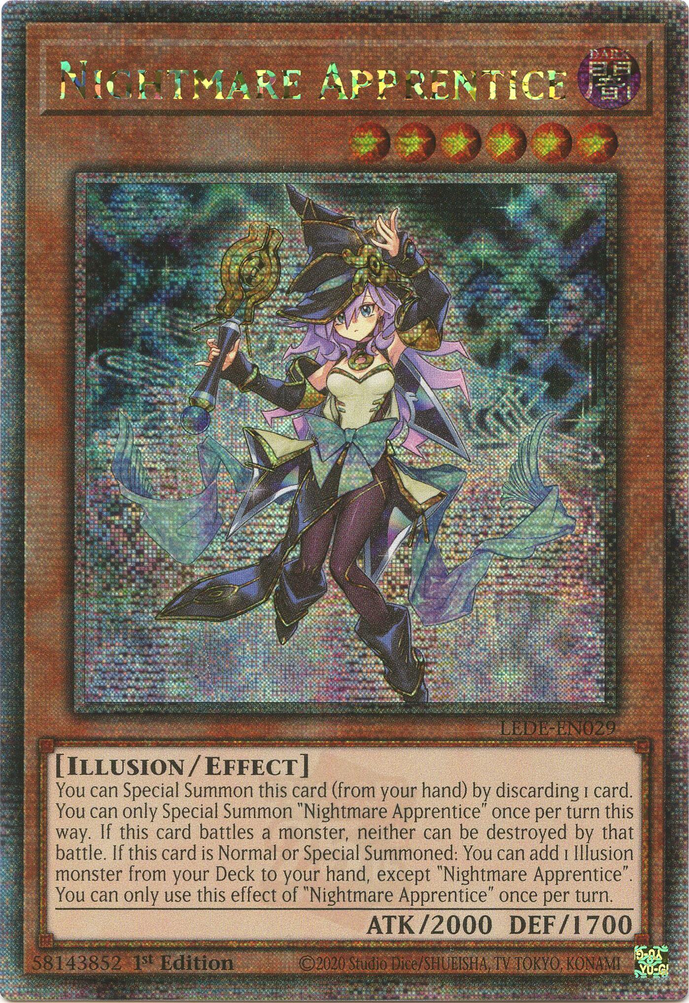Nightmare Apprentice (Quarter Century Secret Rare) [LEDE-EN029] Quarter Century Secret Rare | Jomio and Rueliete's Cards and Comics