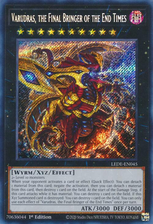 Varudras, the Final Bringer of the End Times [LEDE-EN045] Secret Rare | Jomio and Rueliete's Cards and Comics
