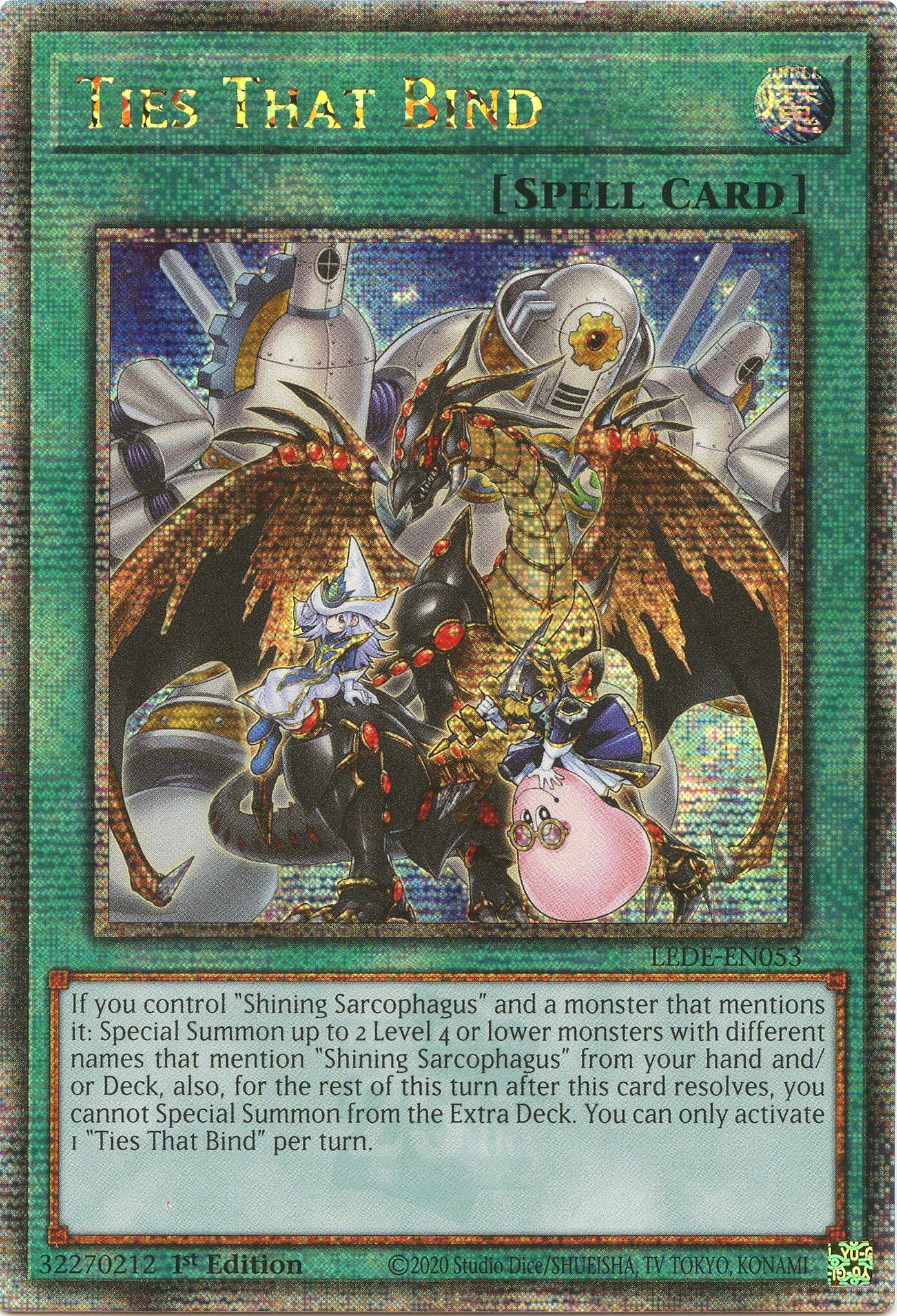 Ties That Bind (Quarter Century Secret Rare) [LEDE-EN053] Quarter Century Secret Rare | Jomio and Rueliete's Cards and Comics