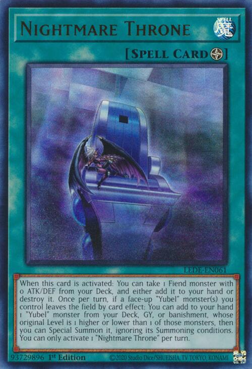 Nightmare Throne [LEDE-EN061] Ultra Rare | Jomio and Rueliete's Cards and Comics