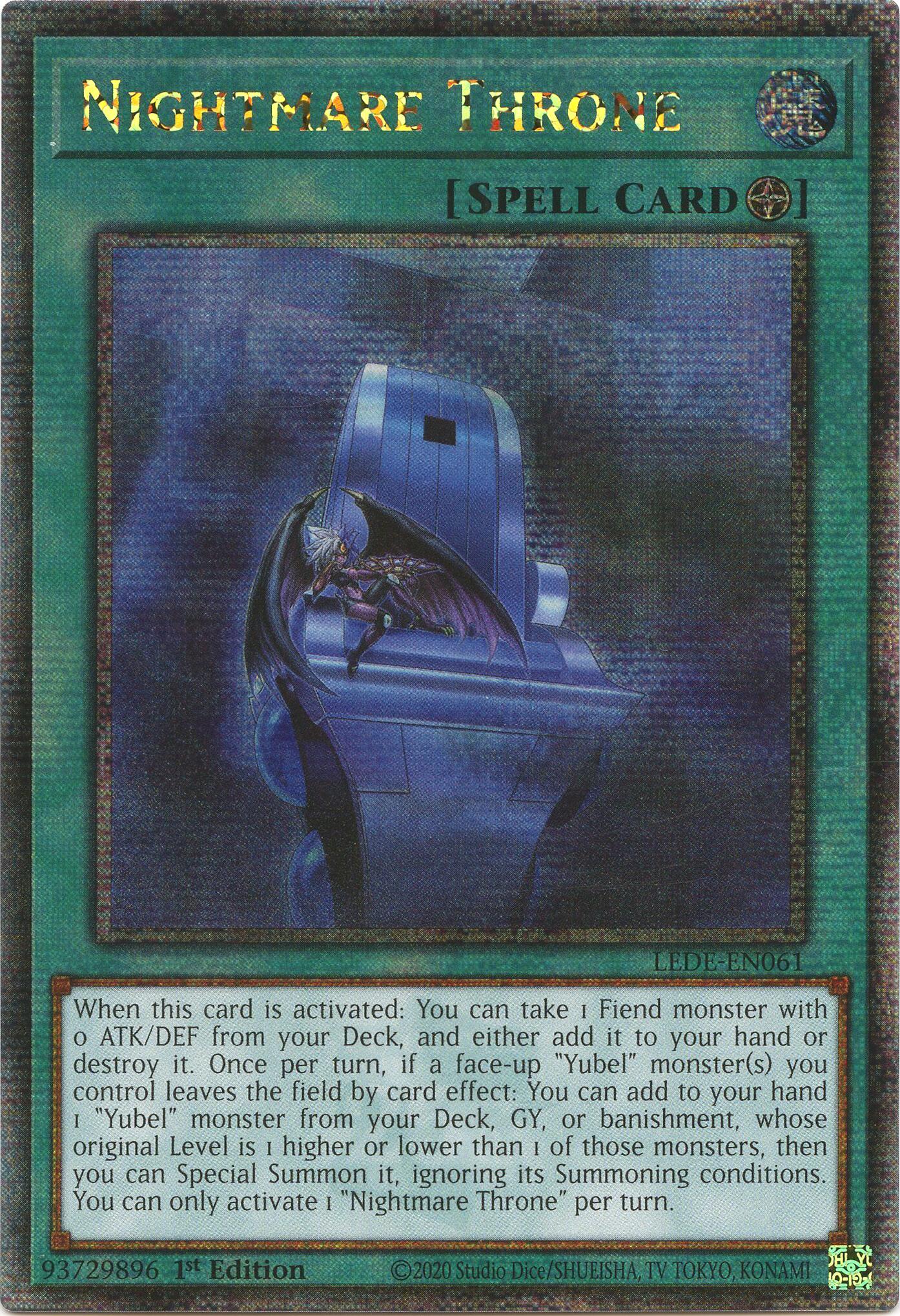 Nightmare Throne (Quarter Century Secret Rare) [LEDE-EN061] Quarter Century Secret Rare | Jomio and Rueliete's Cards and Comics