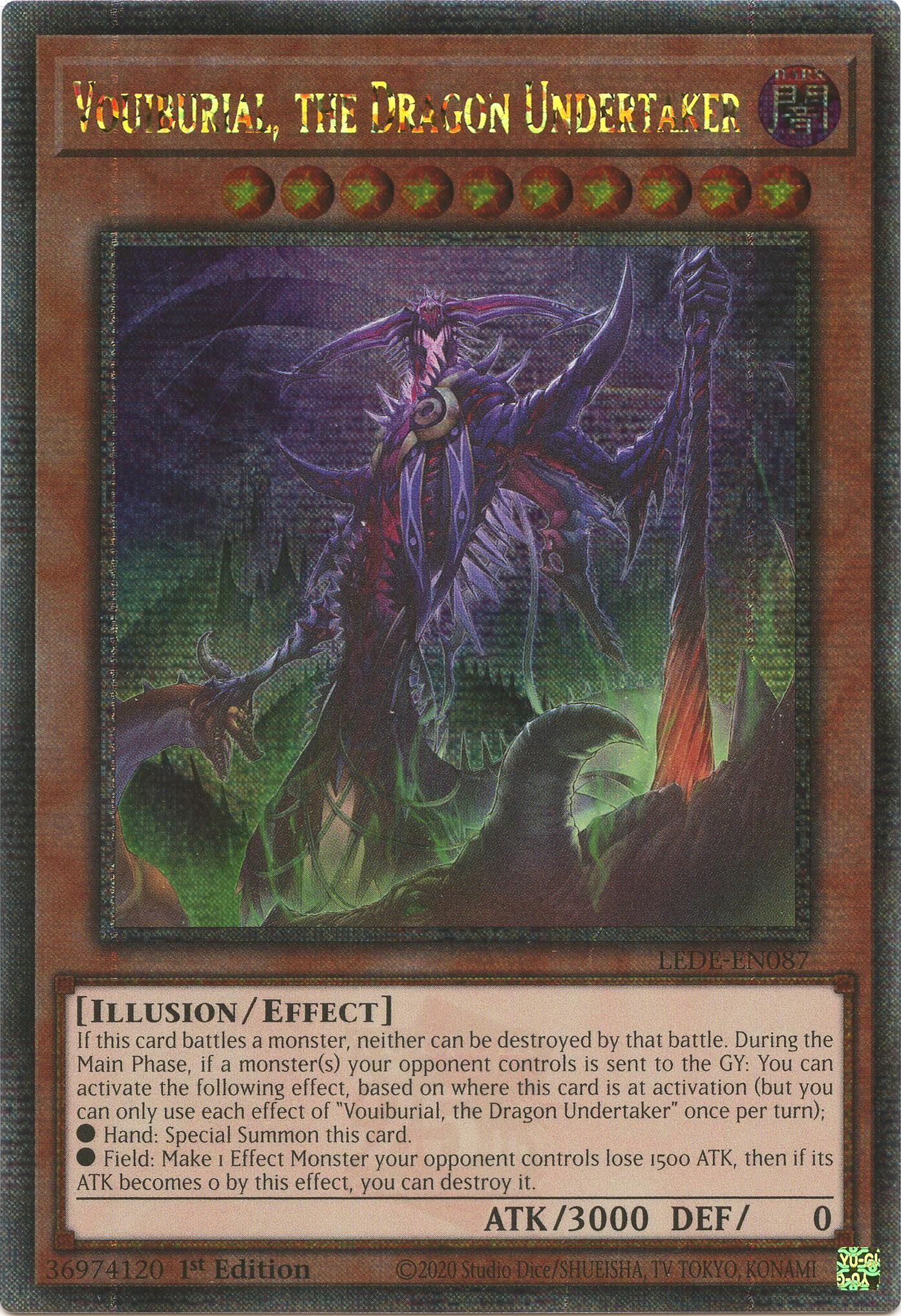 Vouiburial, the Dragon Undertaker (Quarter Century Secret Rare) [LEDE-EN087] Quarter Century Secret Rare | Jomio and Rueliete's Cards and Comics