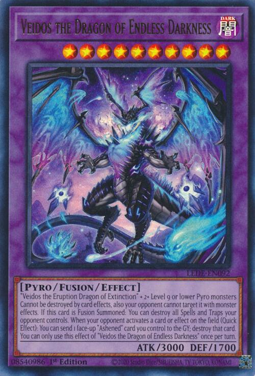 Veidos the Dragon of Endless Darkness [LEDE-EN092] Ultra Rare | Jomio and Rueliete's Cards and Comics