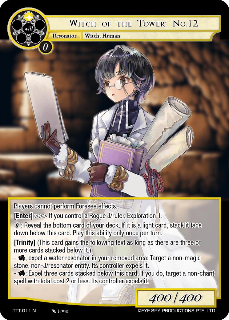 Witch of the Tower: No.12 (TTT-011 N) [Thoth of the Trinity] | Jomio and Rueliete's Cards and Comics