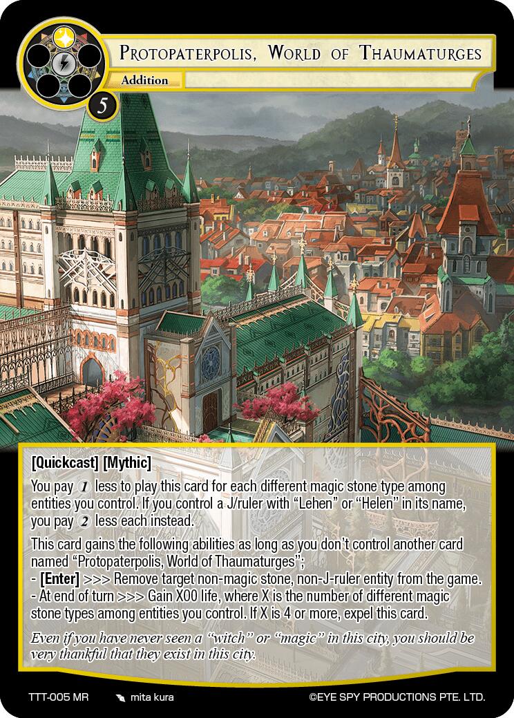 Protopaterpolis, World of Thaumaturges (TTT-005 MR) [Thoth of the Trinity] | Jomio and Rueliete's Cards and Comics