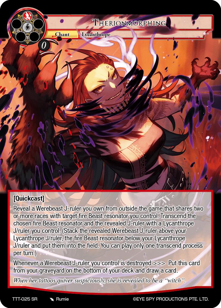 Therionmorphing (TTT-025 SR) [Thoth of the Trinity] | Jomio and Rueliete's Cards and Comics