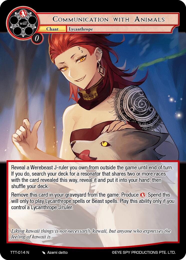 Communication with Animals (TTT-014 N) [Thoth of the Trinity] | Jomio and Rueliete's Cards and Comics