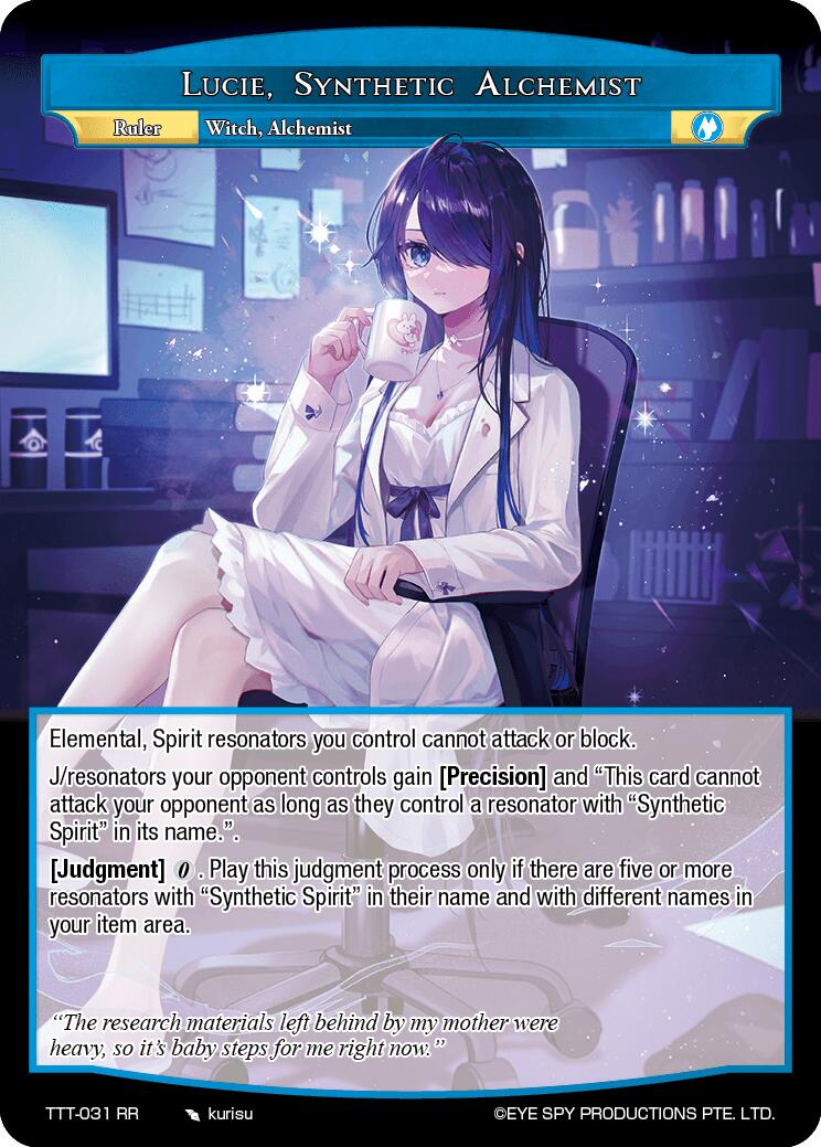 Lucie, Synthetic Alchemist // Lucie, the "Witch" (TTT-031 JR) [Thoth of the Trinity] | Jomio and Rueliete's Cards and Comics