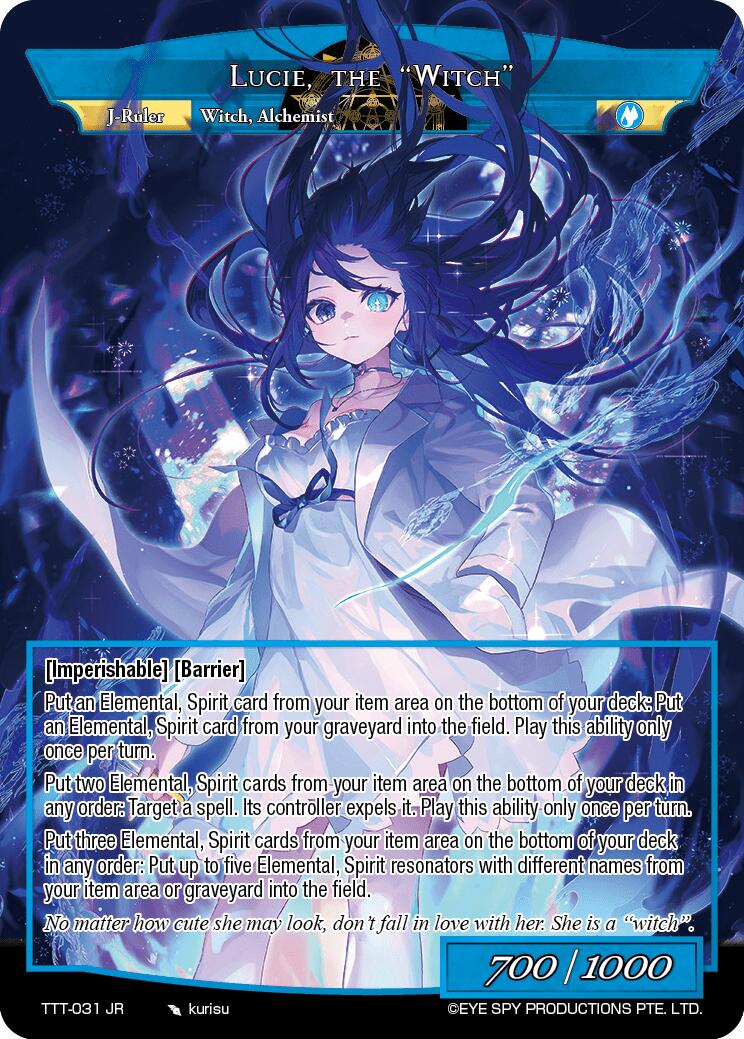 Lucie, Synthetic Alchemist // Lucie, the "Witch" (TTT-031 JR) [Thoth of the Trinity] | Jomio and Rueliete's Cards and Comics