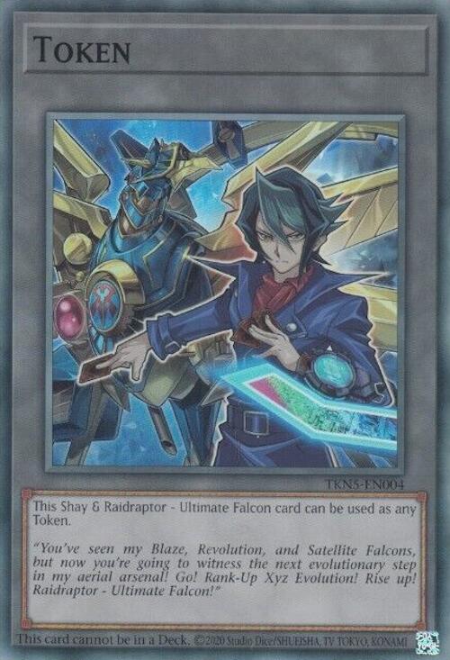 Token: Shay and Raidraptor - Ultimate Falcon [TKN5-EN004] Super Rare | Jomio and Rueliete's Cards and Comics