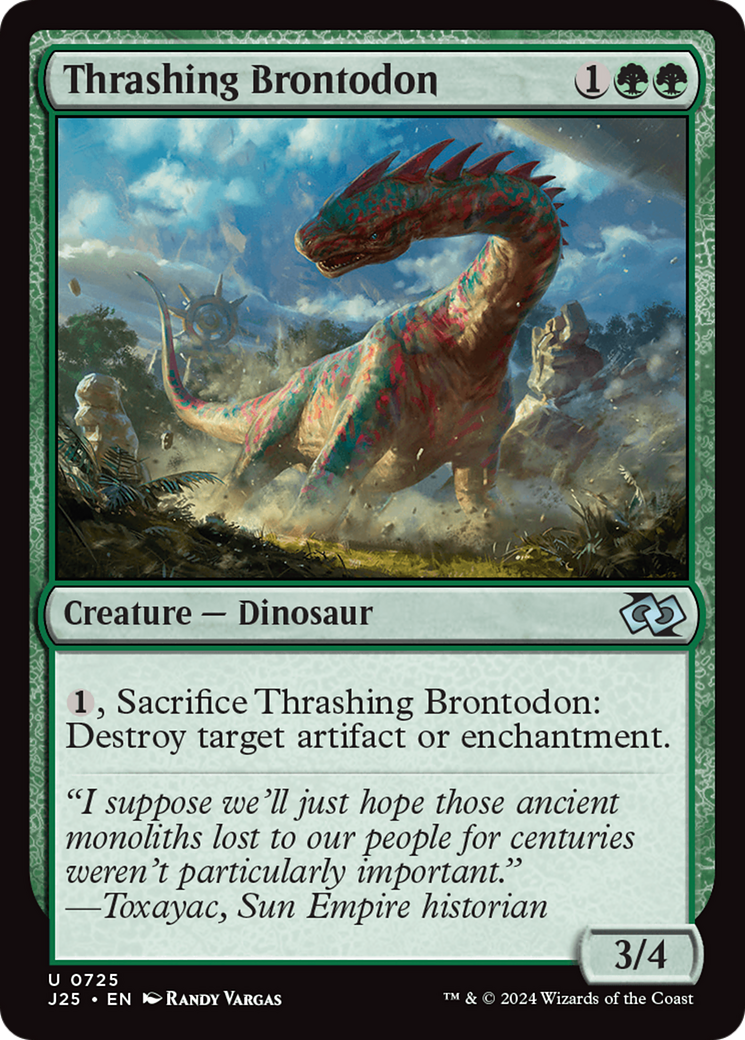 Thrashing Brontodon [Foundations Jumpstart] | Jomio and Rueliete's Cards and Comics