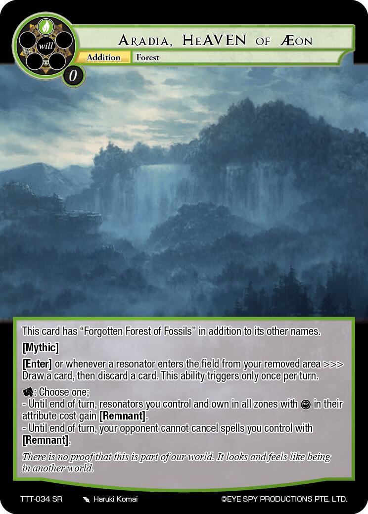 Aradia, HeAVEN of Æon (TTT-034 SR) [Thoth of the Trinity] | Jomio and Rueliete's Cards and Comics