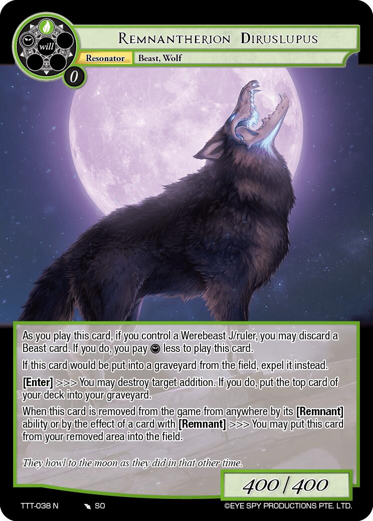 Remnantherion Diruslupus (TTT-038 N) [Thoth of the Trinity] | Jomio and Rueliete's Cards and Comics