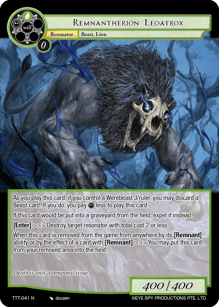 Remnantherion Leoatrox (TTT-041 N) [Thoth of the Trinity] | Jomio and Rueliete's Cards and Comics