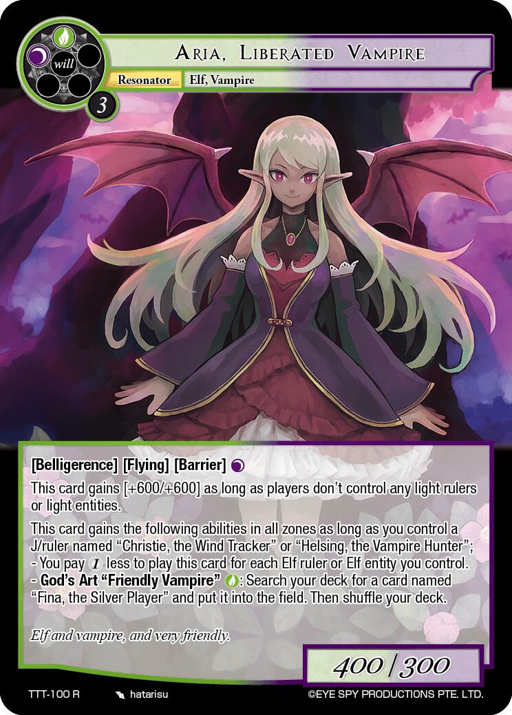 Aria, Liberated Vampire (TTT-100 R) [Thoth of the Trinity] | Jomio and Rueliete's Cards and Comics