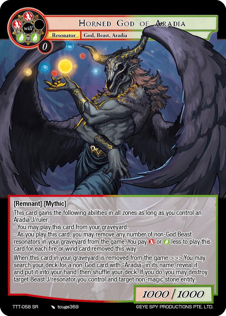 Horned God of Aradia (TTT-058 SR) [Thoth of the Trinity] | Jomio and Rueliete's Cards and Comics