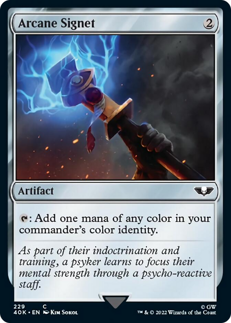 Arcane Signet (229) (Surge Foil) [Warhammer 40,000] | Jomio and Rueliete's Cards and Comics