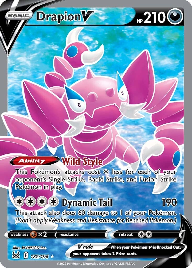 Drapion V (182/196) [Sword & Shield: Lost Origin] | Jomio and Rueliete's Cards and Comics