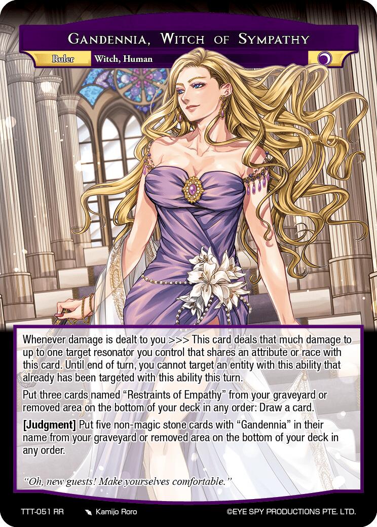 Gandennia, Witch of Sympathy // Gandennia, Empress of Empathy (TTT-051 JR) [Thoth of the Trinity] | Jomio and Rueliete's Cards and Comics