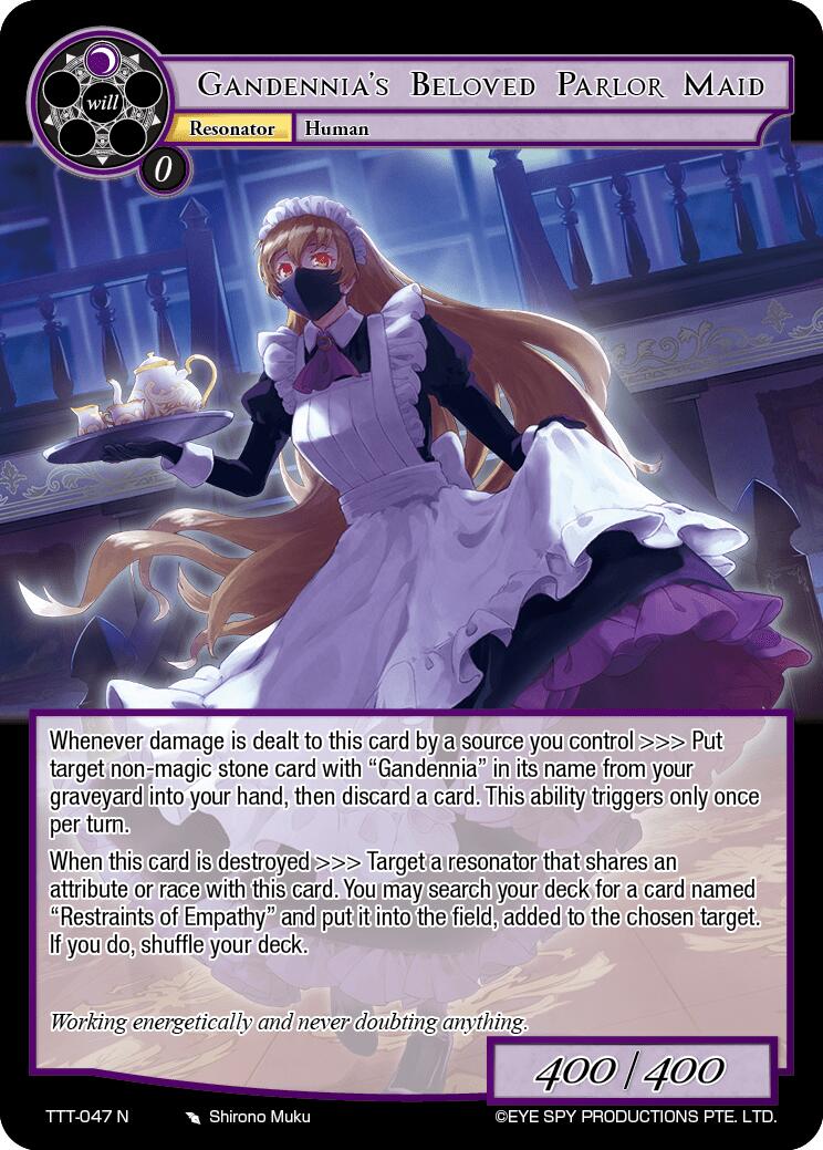 Gandennia's Beloved Parlor Maid (TTT-047 N) [Thoth of the Trinity] | Jomio and Rueliete's Cards and Comics