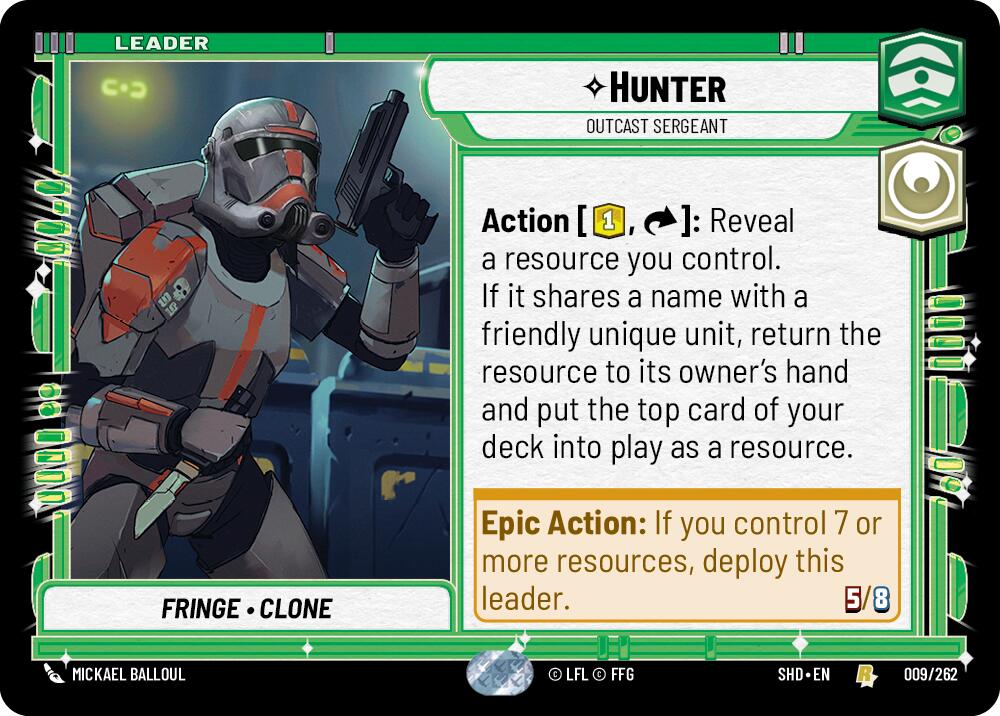 Hunter - Outcast Sergeant (009/262) (009/262) [Shadows of the Galaxy] | Jomio and Rueliete's Cards and Comics