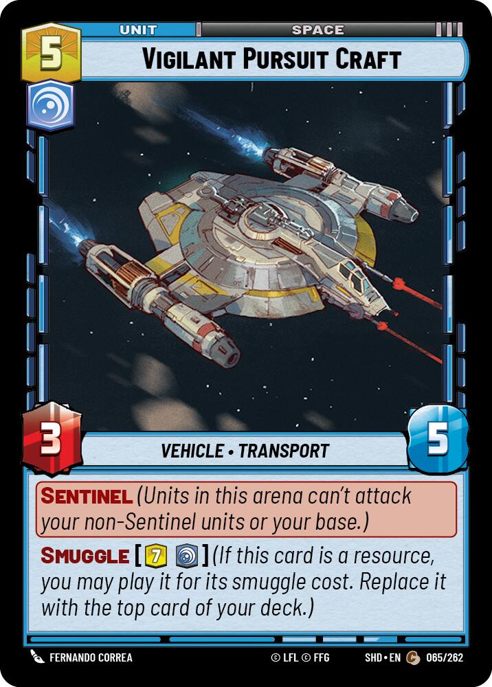 Vigilant Pursuit Craft (065/262) [Shadows of the Galaxy] | Jomio and Rueliete's Cards and Comics