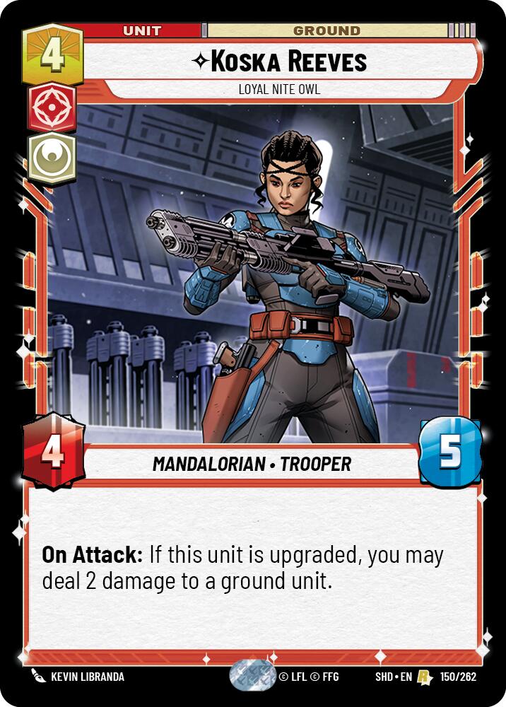 Koska Reeves - Loyal Nite Owl (150/262) (150/262) [Shadows of the Galaxy] | Jomio and Rueliete's Cards and Comics