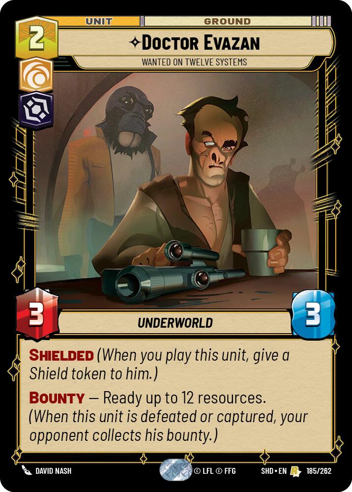 Doctor Evazan - Wanted on Twelve Systems (185/262) (185/262) [Shadows of the Galaxy] | Jomio and Rueliete's Cards and Comics