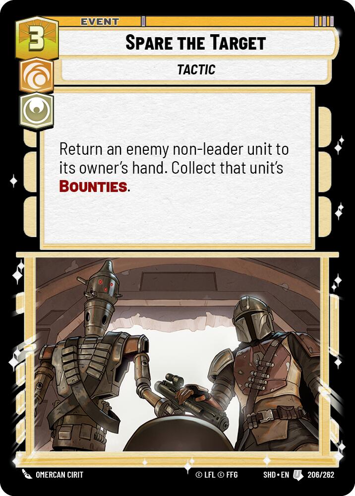 Spare the Target (206/262) (206/262) [Shadows of the Galaxy] | Jomio and Rueliete's Cards and Comics