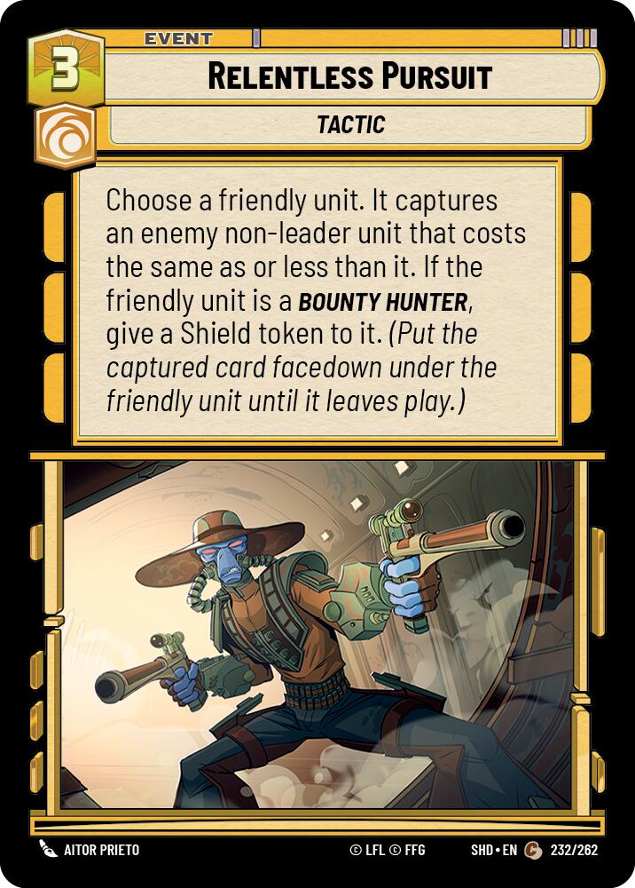 Relentless Pursuit (232/262) [Shadows of the Galaxy] | Jomio and Rueliete's Cards and Comics