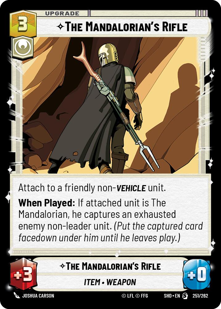The Mandalorian's Rifle (251/262) (251/262) [Shadows of the Galaxy] | Jomio and Rueliete's Cards and Comics