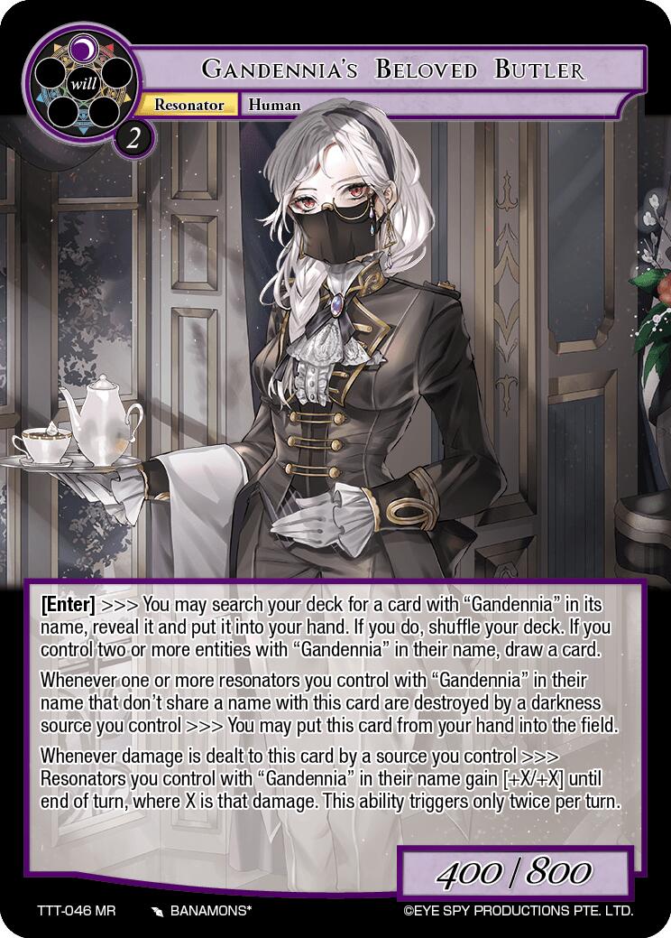 Gandennia's Beloved Butler (TTT-046 MR) [Thoth of the Trinity] | Jomio and Rueliete's Cards and Comics