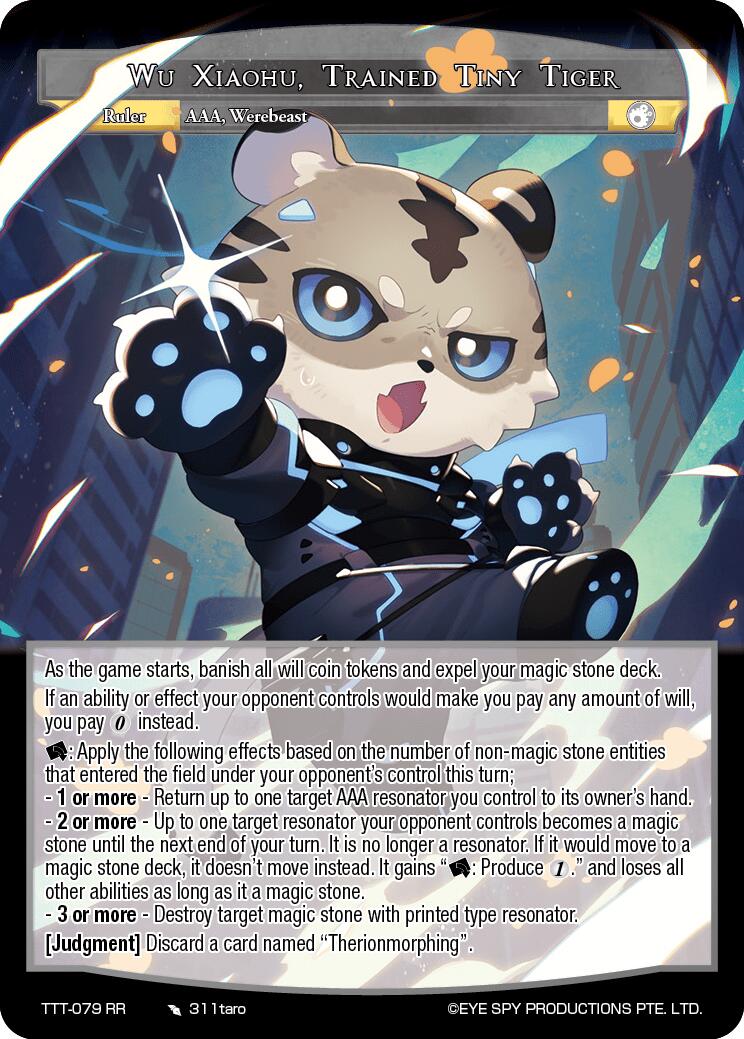 Wu Xiaohu, Trained Tiny Tiger // Wu Xiaohu, Trained Tiny Tiger!? (TTT-079 JR) [Thoth of the Trinity] | Jomio and Rueliete's Cards and Comics