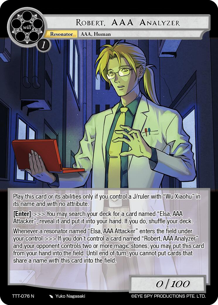 Robert, AAA Analyzer (TTT-076 N) [Thoth of the Trinity] | Jomio and Rueliete's Cards and Comics