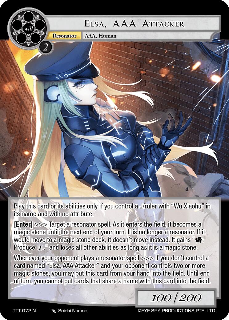 Elsa, AAA Attacker (TTT-072 N) [Thoth of the Trinity] | Jomio and Rueliete's Cards and Comics