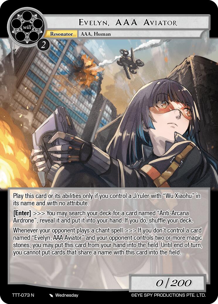 Evelyn, AAA Aviator (TTT-073 N) [Thoth of the Trinity] | Jomio and Rueliete's Cards and Comics