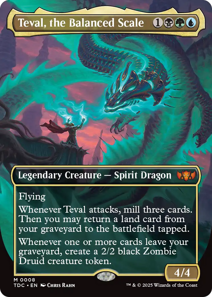 Teval, the Balanced Scale (Borderless) [Tarkir: Dragonstorm Commander] | Jomio and Rueliete's Cards and Comics