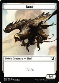 Bird (001) // Sculpture Double-Sided Token [Commander 2019 Tokens] | Jomio and Rueliete's Cards and Comics