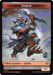 Goblin // Warrior Double-Sided Token [Tarkir: Dragonstorm Tokens] | Jomio and Rueliete's Cards and Comics