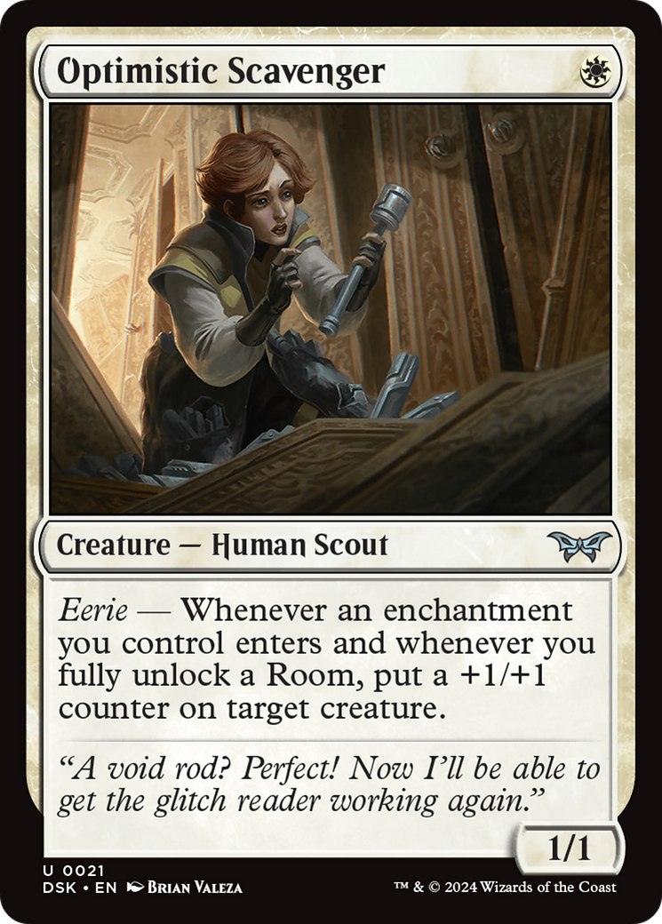Optimistic Scavenger (0021) [Duskmourn: House of Horror] | Jomio and Rueliete's Cards and Comics