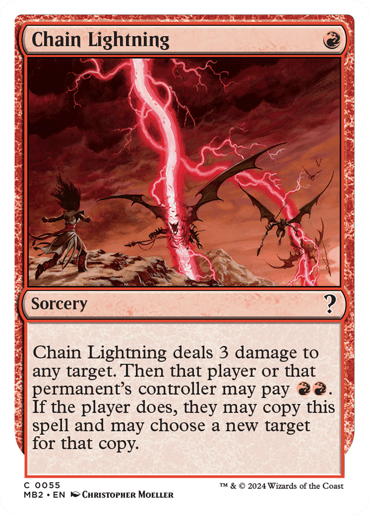 Chain Lightning (White Border) [Mystery Booster 2] | Jomio and Rueliete's Cards and Comics